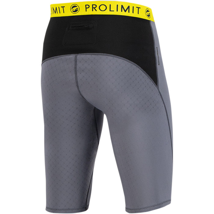 2023 Prolimit Mens Airmax 1.5mm Wetsuit SUP Shorts 14500 - Grey / Black / Yellow